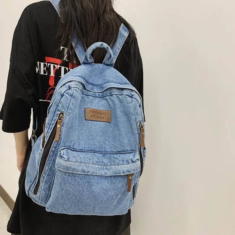 Embroidery Jeans - Mochilas de mezclilla de moda para