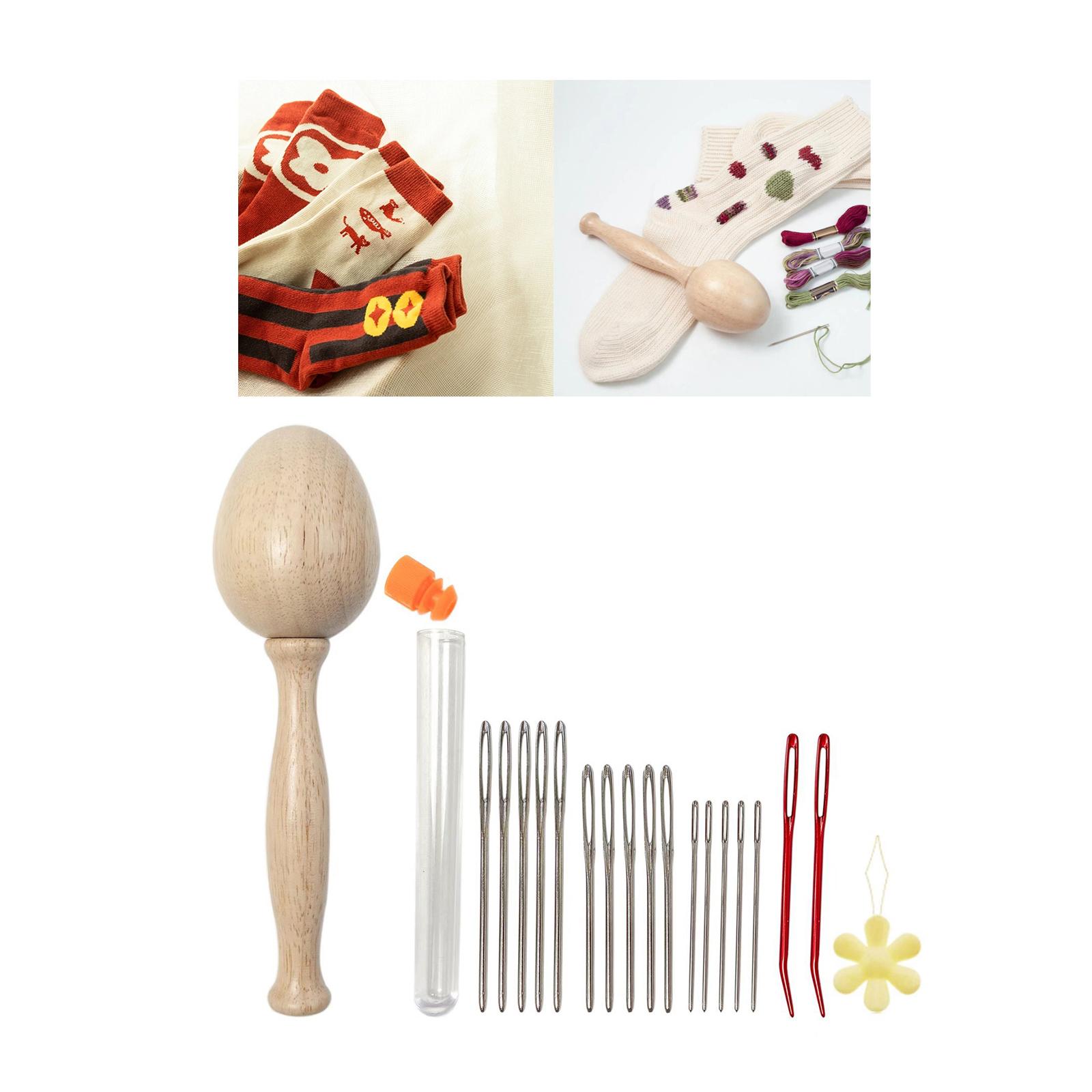 Embroidery Egg - Hongo de madera para coser a