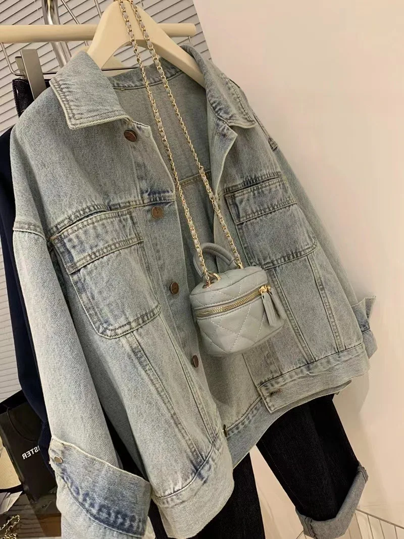 Embroidery Jeans - Abrigo vaquero Y2k para mujer, Ropa