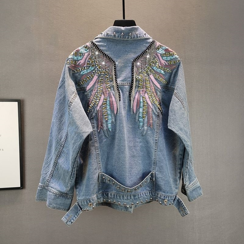 Embroidery Jeans - Nueva Chaqueta Vaquera de Mujer con