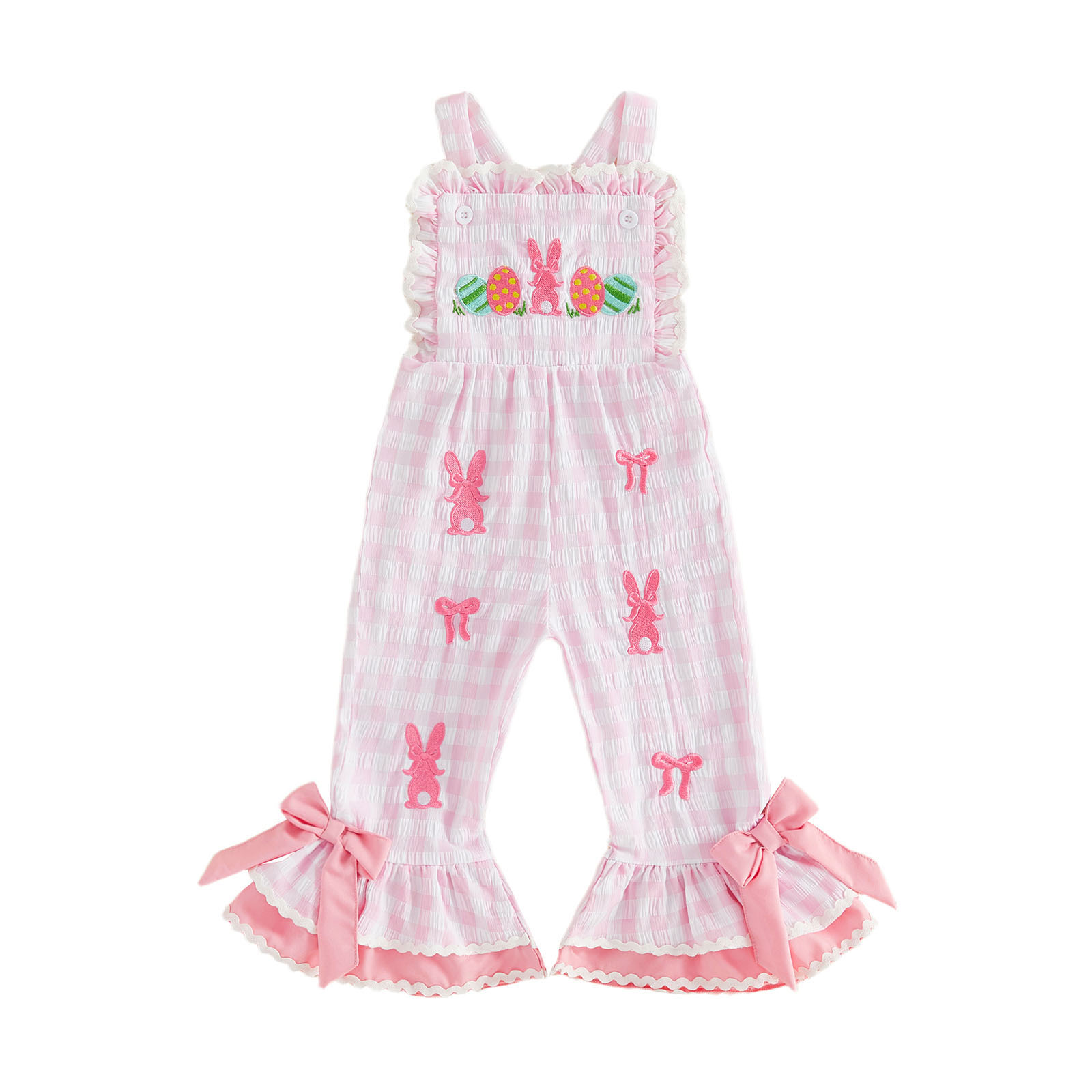 Embroidery Egg - Peto vaquero a cuadros sin mangas