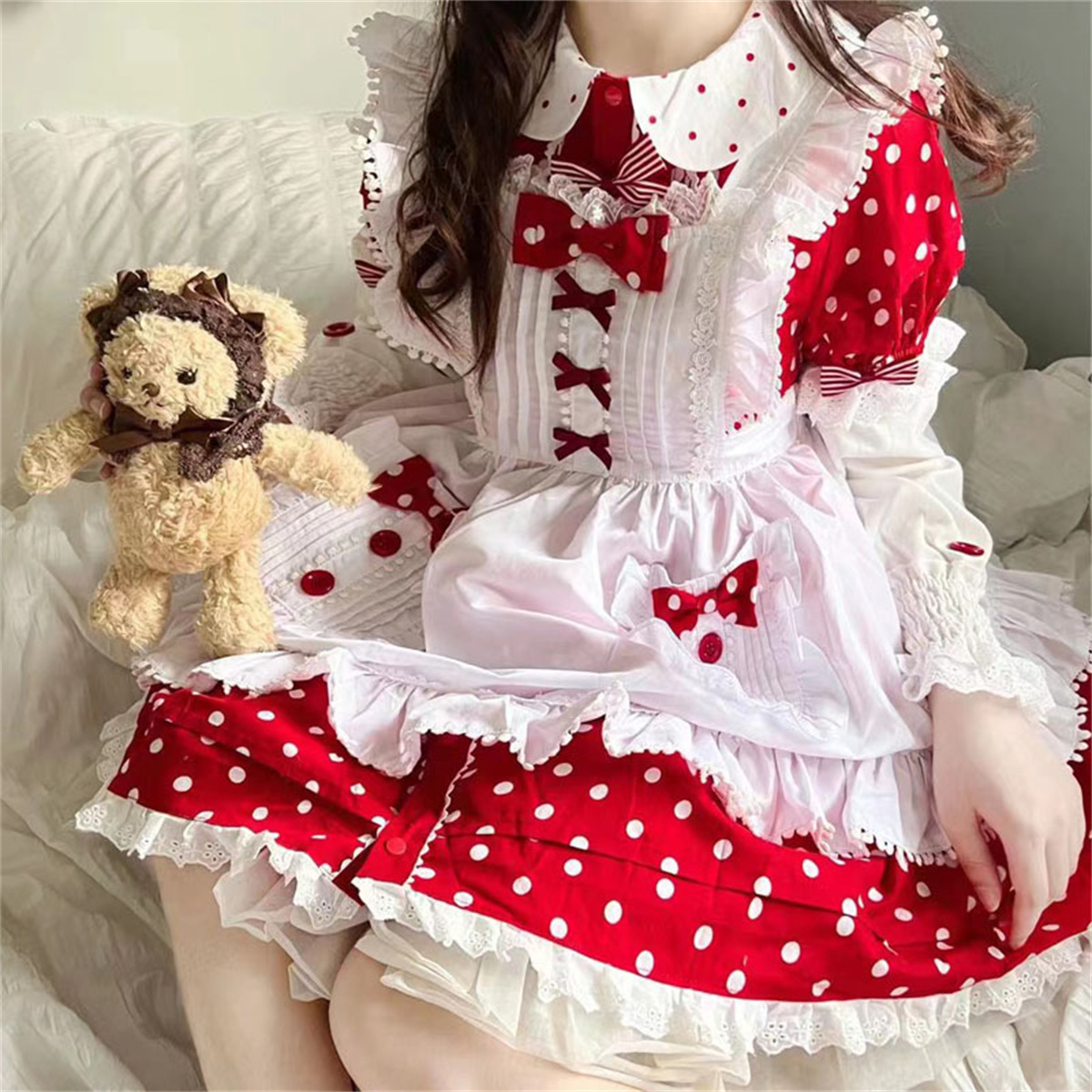 Embroidery Apron - Lolita de estilo dulce japonés, Cosplay