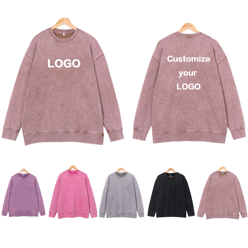 Embroidery Name Designs - Sudadera holgada de algodón puro con