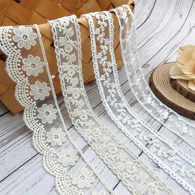 Embroidery Thread Yarn - 3 yardas/lote bordado blanco Beige hilo