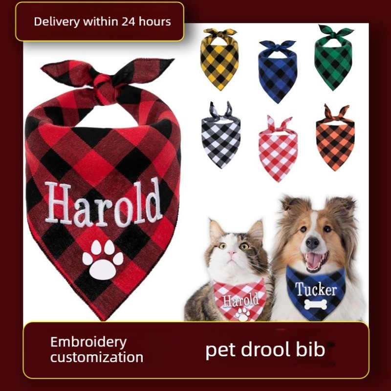 Embroidery Apron - Pañuelo para perro con nombre bordado,