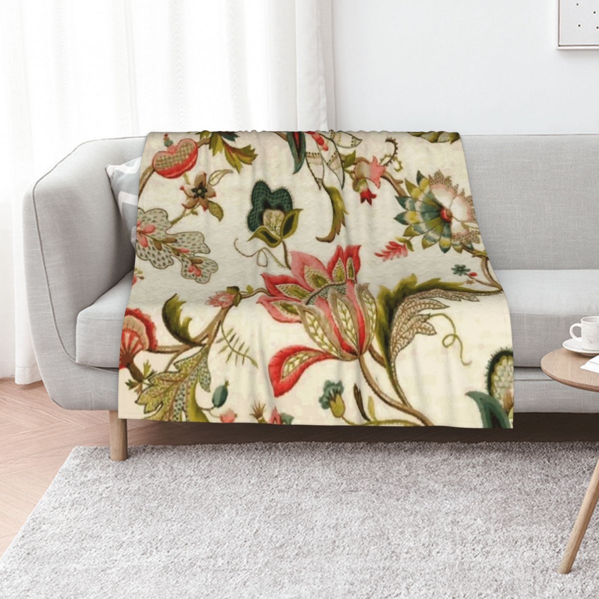 Manta de lana con diseño flora - Embroidery Vector reseña y precio