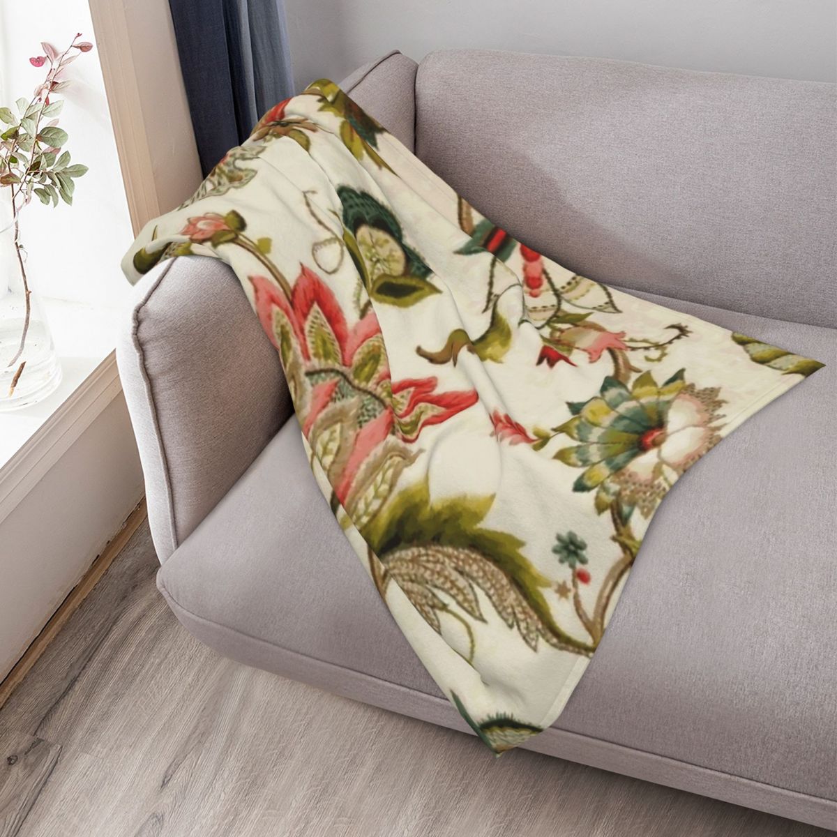 Manta de lana con diseño flora - Embroidery Vector reseña y precio