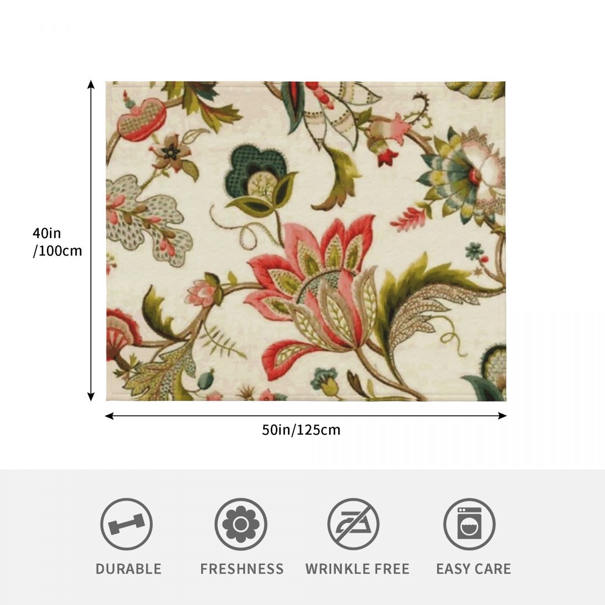 Manta de lana con diseño flora - Embroidery Vector reseña y precio