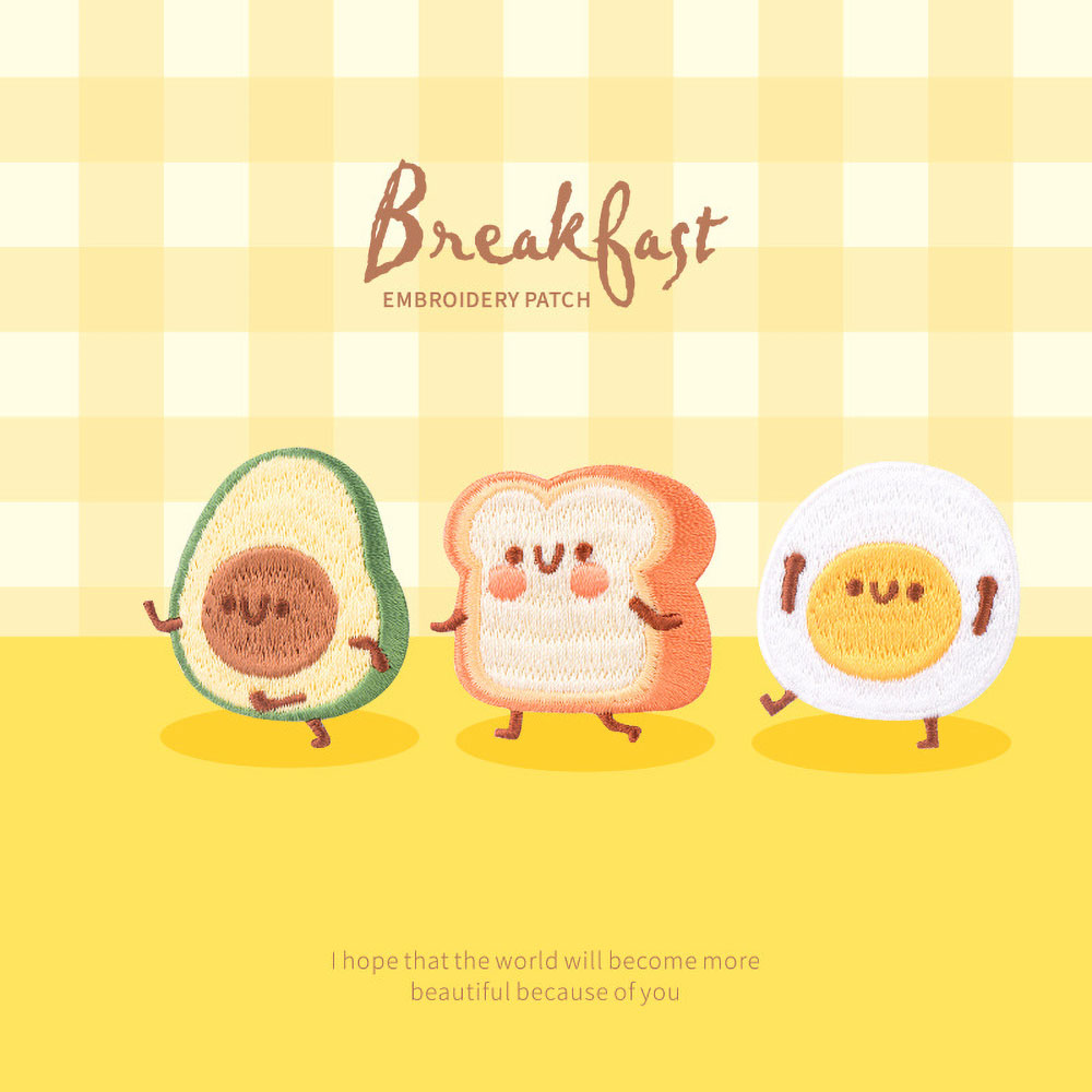 1 pieza lindo parche de desayu - Embroidery Egg reseña y precio