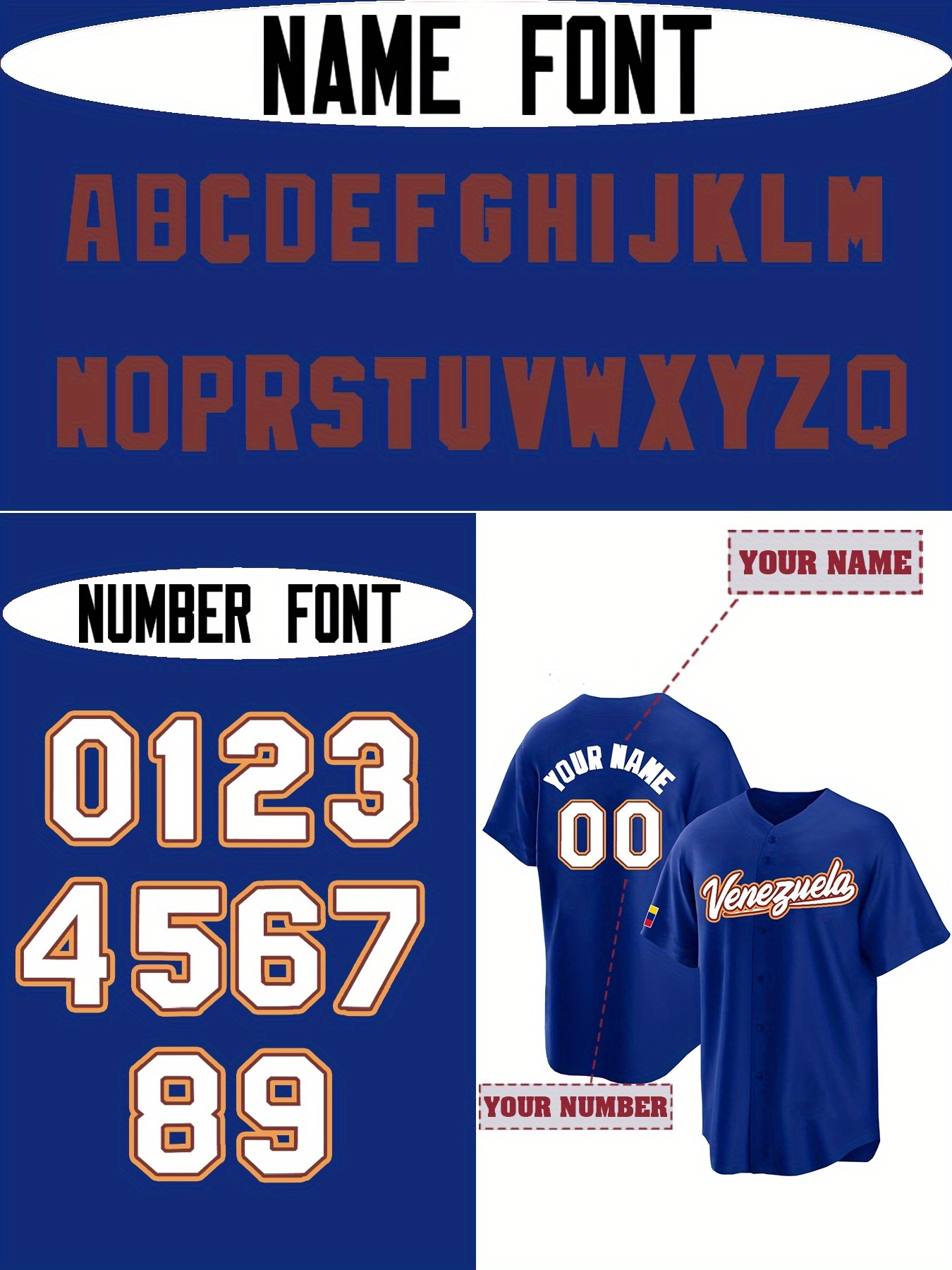 Camiseta de Béisbol Personaliz - Embroidery Name Designs reseña y precio