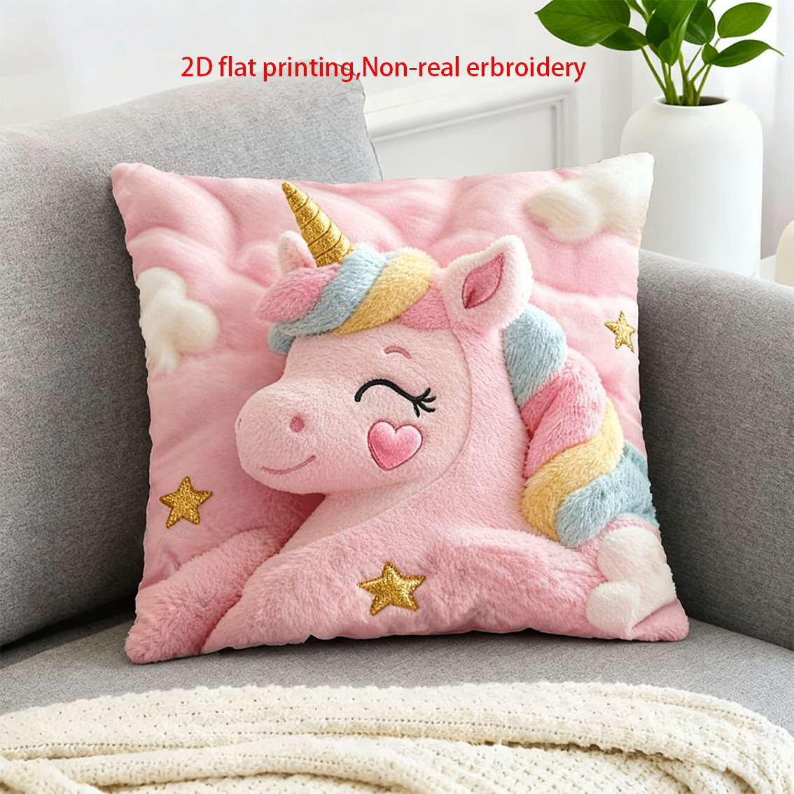 Fundas de almohada VIKAMA con  - Embroidery Unicorn reseña y precio