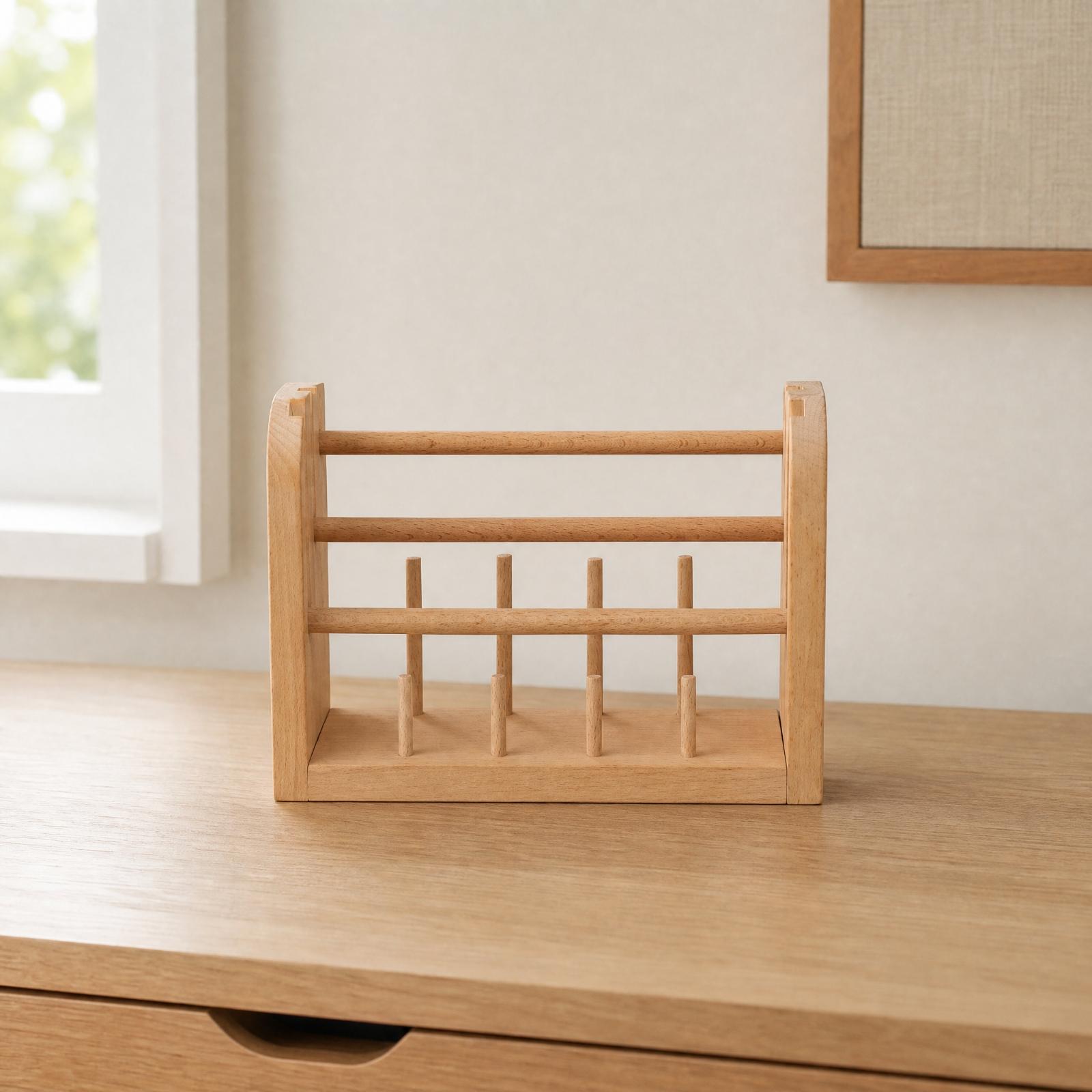 Organizador compacto de madera - Embroidery Thread Yarn reseña y precio