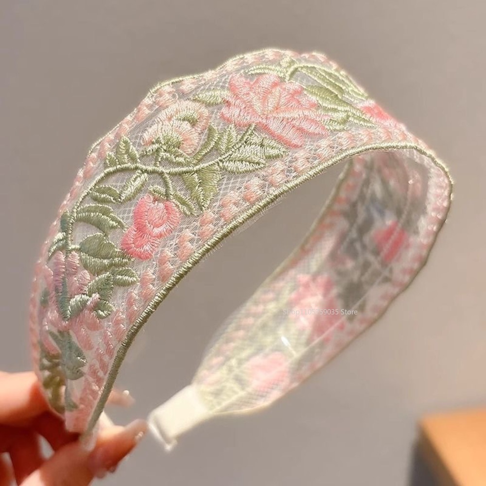 Diadema de encaje floral con b - Embroidery Hoop reseña y precio